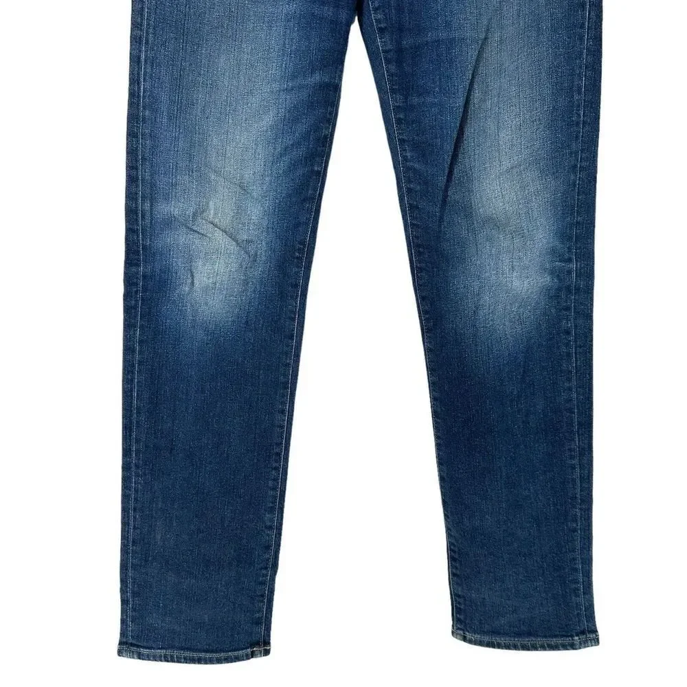 American Eagle Slim Straight Jeans Airflex Blue Denim Mens Size 31x32 Distressed